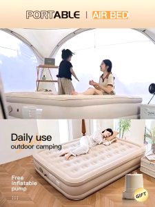 Air Bed Double or Single Inflatable Bed Family Size For Camping With Pum
