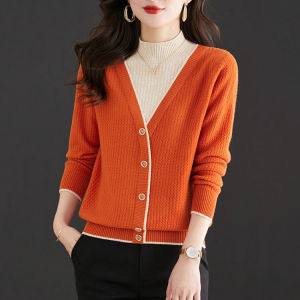 Fall New Faux Layered Turtleneck Sweater