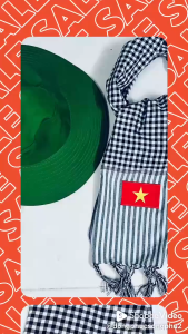 Combo Sỉ 10 Khăn Rằn Thêu Cờ Việt Nam – Khổ 165x60cm – Dành Cho Đoàn Đội Phượt Thủ