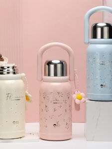 Kuangdi 316 เหล็กไมโครไซต์ความจุขนาดใหญ่แบบพกพาสำหรับรถยนต์สำหรับผู้ชายและผู้หญิงนักเรียนเด็ก ถ้วยเก็บความร้อนแบบหัวกระสุน