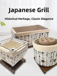 Japanese Style Charcoal Grill Outdoor BBQ Oven Traditional Wood Burning Stove Home And Commercial Use Mud Oven for Cooking