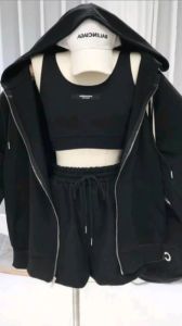 SETELAN HOODIE DAN CELANA WANITA ( TIDAK SAMA TANKTOP ) VINTAGE CASUAL KOREA STYLE TERBARU