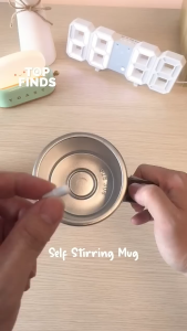 COD Ditim Cangkir Aduk Otomatis Rechargeable Self Stirring Mug 380ml - HQ-630