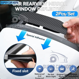 SCH 2ชิ้น/เซ็ตเฌอรี่คลิปบนกระจกมองหลังคาร์บอนไฟเบอร์กระจกมองหลังสากลคิ้วกันฝนกระจกด้านข้างกระจกมองหลังสำหรับ Chery QQ Tiggo 7 Pro 8 4 5 3 2 T11 5X เครื่องรางสำหรับ