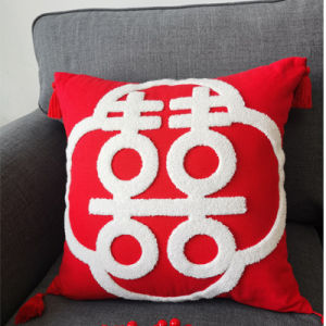 Wedding Decorative Plush Velvet Cushion Couple Names Square Living Room PP Cotton Filled Cotton Japanese Style Pillow Case