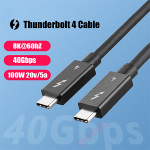 Thunderbolt 4 Cable 8K/60Hz HDMI 5K/60Hz Cable 40Gbps Durable Data Transfer Line Laptop 100W Charging Cord Type C Cord (1/2m) Compatible with Thunderbolt 3 Cable