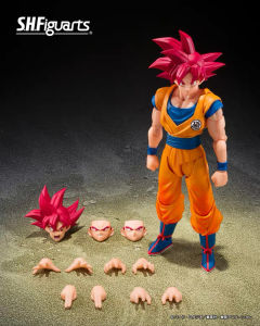 Bandai | Bandai SHF Dragon Ball Super Saiyan God Multi-form Movable Doll the Monkey King Red Hair CJ Venue Limited Spot.