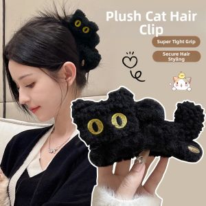 NING ZHOU | Cute Black Cat Hair Clip for Women