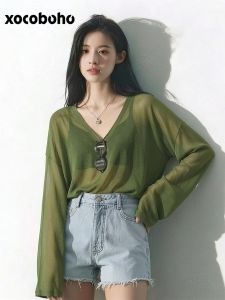 xocoboho | Chic Stylish Anti-aging V-neck Long Sleeve T-shirt