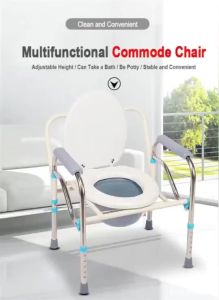 Stainless Steel Potty Chair Toilet Portable Foldable Adjustable Commode Chair Closestool Chamber Pot For Elderly Men