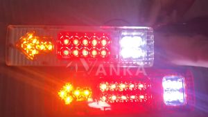 Vanka 2pcs 12/24v Led Tail Light Stop Lamp Rear Brake Lights Arrow Turn Signal Indicator Light For Truck