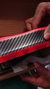 Lips Bumper Mobil Universal Samurai HITAM CARBON Panjang 25M List Lip Bumper Depan Bemper Winglet