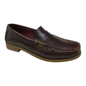 Liam Jacob Men Footwear Burgundy Penny Loafer