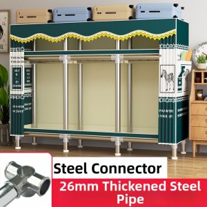 Robust Steel Joint Portable Closet Easy Assembly Storage Wardrobe
