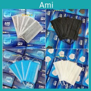 [CHÍNH HÃNG] Khẩu Trang Y Tế AMI 4 MẦU XANH - ĐEN - XÁM - TRẮNG Hộp 50 chiếc ( đóng gói 10 chiếc/ bịch ) - 4 lớp kháng khuẩn . Có Giấy Kiểm Định Chất Lượng Của Bộ Y Tế