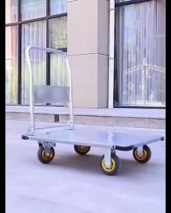 DHP 24 Hours Shipping Trolley Heavy Duty Trolley Cart Load 1200KG steel trolley Foldable Rubber Wheel  Multifunctional Abrasion Resistant Factories Warehouses  Offices trolley Cart Handcart Push Car Ultra Quiet plastic