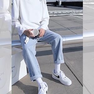 [BISA COD]celana jeans pria baggy jeans pria straight jeans celana korean style pria fashion celana panjang celana jeans pria jumbo celana jins pria korean style jeans celana kulot priaPacarjeans pria longgar straight pants