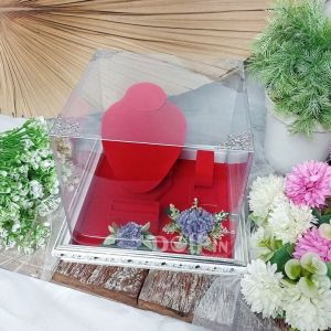 Kotak Frame Fiber Tempat Perhiasan Cincin Gelang Kalung Ukuran Besar untuk Mahar dan Seserahan Pernikahan - FCGK2L