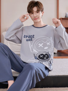 Cotton Cartoon Robot Pajama Set Men