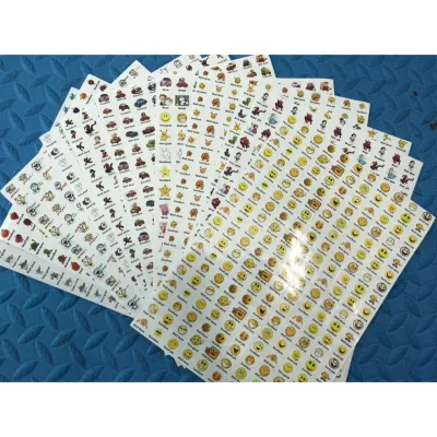 Combo 5 tờ sticker khổ A4 có lời khen tiếng ViệtTiêng Anhkhông lời khen