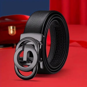 Mens Business Belt - Genuine High Quality Alloy Automatic Buckle Belt Fashionable Buckle Fashionable Luxury Casual Belt