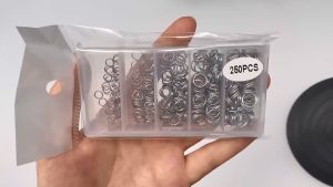 500Pcs/Kotak Cincin Konektor Ring Pancing Cincin Split Ring Konektor Umpan Kail Pancing Split Ring Pipih Aksesoris Memancing