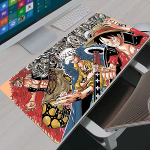 Bandai | Tấm Lót Chuột Chơi Game Cỡ Lớn Hoạt Hình One Piece Luffy Thảm Bàn Làm Việc Chống Trơn Trượt Bằng Cao Su Dùng Cho Bàn Phím Máy Tính Văn Phòng