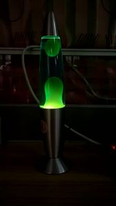 LED Lava Lamp Jellyfish Design Metal Based Volcanic Wax Night Light Desktop Decorative Light Suitable for Study and Bedroom