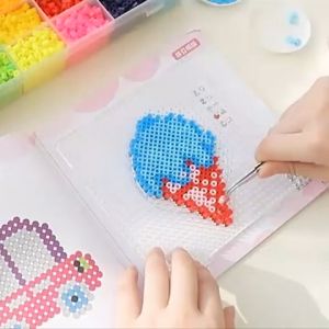 🔥HOT🔥【Malaysia Ready Stock】DIY Perler Fuse Beads Kit 1800/7000/140000 PCS 5mm or 2.6mm Craft Bead Set Creative Educational Toy With Iron and Accessories Gift for Kids Adults Children