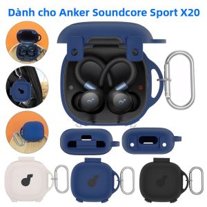 Vỏ Bảo Vệ Bằng Silicon Có Móc Khóa Cho Tai Nghe Anker SoundCore Sport X20 Vỏ Chống Sốc Chống Trầy Xước