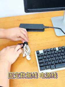 【SG Seller】velcro Cable Ties Cable Organizer desktop wall velcro Adhesive Felt Cable Tie Firm Not Falling Off Fixed