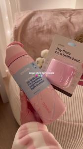 New Owala Sugar Plum Fairy 32 Oz   Water Bottle Holiday Edition Pink Bows