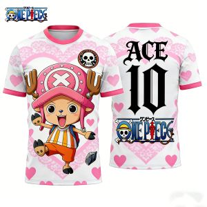 Bandai | new modelT-shirtOne Piece Brook Ace 10 Soccer Jersey 3D Quick Dry T-Shirt For Men Women Kids Sports Anime