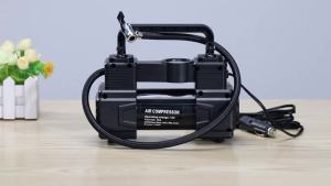 Máy Nén Khí Mini 12V 150PSI Xi Lanh Kép Máy Bơm Hơi Lốp Hạng Nặng Có Đèn LED Máy Bơm Điện Ô Tô Máy Bơm Hơi Tự Động Di Động