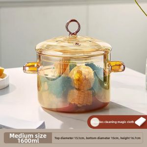 YIHUTEA | High Borosilicate Glass Heat-Resistant Multi-Purpose Cooking Pot