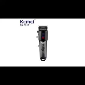 Kemei KM-1550 Hair Clipper Rechargeable Professional Electric Razor Hair Trimmer for Men LED Display Low Noise