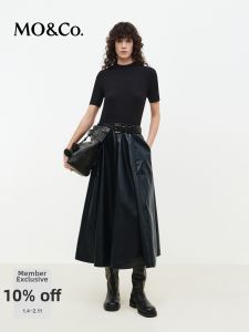 MO&Co. | Faux Layered High Waist Dress