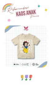 My In Baju Kaos Distro Anak Perempuan Usia 1-11 Tahun Kalakter Senowwhite Catton Combed K151