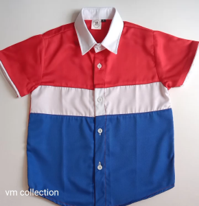 kemeja anak & dewasa lengan pendek bahan katun