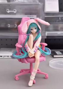 Bandai | Hot Anime Figurine Hatsune Miku Standing Posture and Sitting Posture Series Cute Action Model Pvc Toy Desktop Collection Gifts