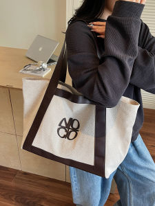 Large Capacity Casual Shopping Bag 2025 New Fashion Versatile Handbag Commuter Tote Bag Simple Single Shoulder Bag for Women