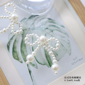 Phụ Kiện Trang Trí Thủ Công Nhiều Kiểu Dáng Thắt Nút Bướm Hạt Ngọc Trai DIY Dệt Tay Vá Quần Áo Trang Trí Phụ Kiện Tóc