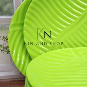 6 PCS PIRING ULIR DAUN BELAH MELAMIN TIMBUL TEBAL DAN BESAR