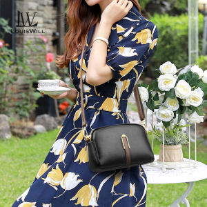 LouisWill slingbag for women Womens Bag Fashion Shoulder Bag Cross-body Bag Messenger Bag PU Bag Dual Zipper Design Large Capacity Adjustable Shoulder Straps Inner Pocket Durable Anti Scratch bag for woman women sling bag