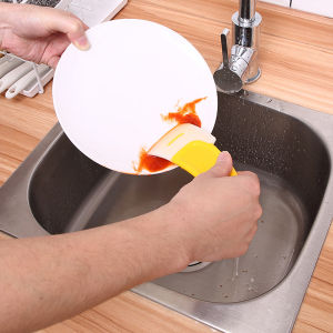 AmoKi Kitchen Scraper Oil Stain Cleaning Dirty Pan Pot Dishes Cleaner Tools Silicone Spatula Cake Baking Pastry Gadgets