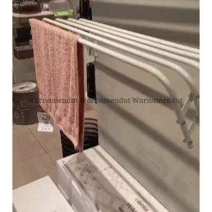 Jemuran Dinding Besi Lipat Hemat Tempat 5 Tier Ukuran 77x46x18cm WMO IF2351