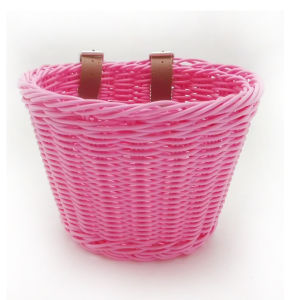Rattan-Style Plastic Storage Basket