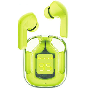 Transparent Digital TWS Wireless Earphones Bluetooth Headphones Bilateral Stereo Heavy Bass Copper Ring Horn