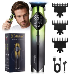 Hatteker Home-use Mens High-Power Oil Head Electric Trimmer with Digital Display for Men Wet or Dry