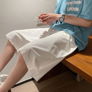 Black Ice Silk Quick Dry Short Pants Mens Summer Japanese Style Vintage Wide Leg Workwear Outdoor Cycling Mountaineering Five-Quarter Pants